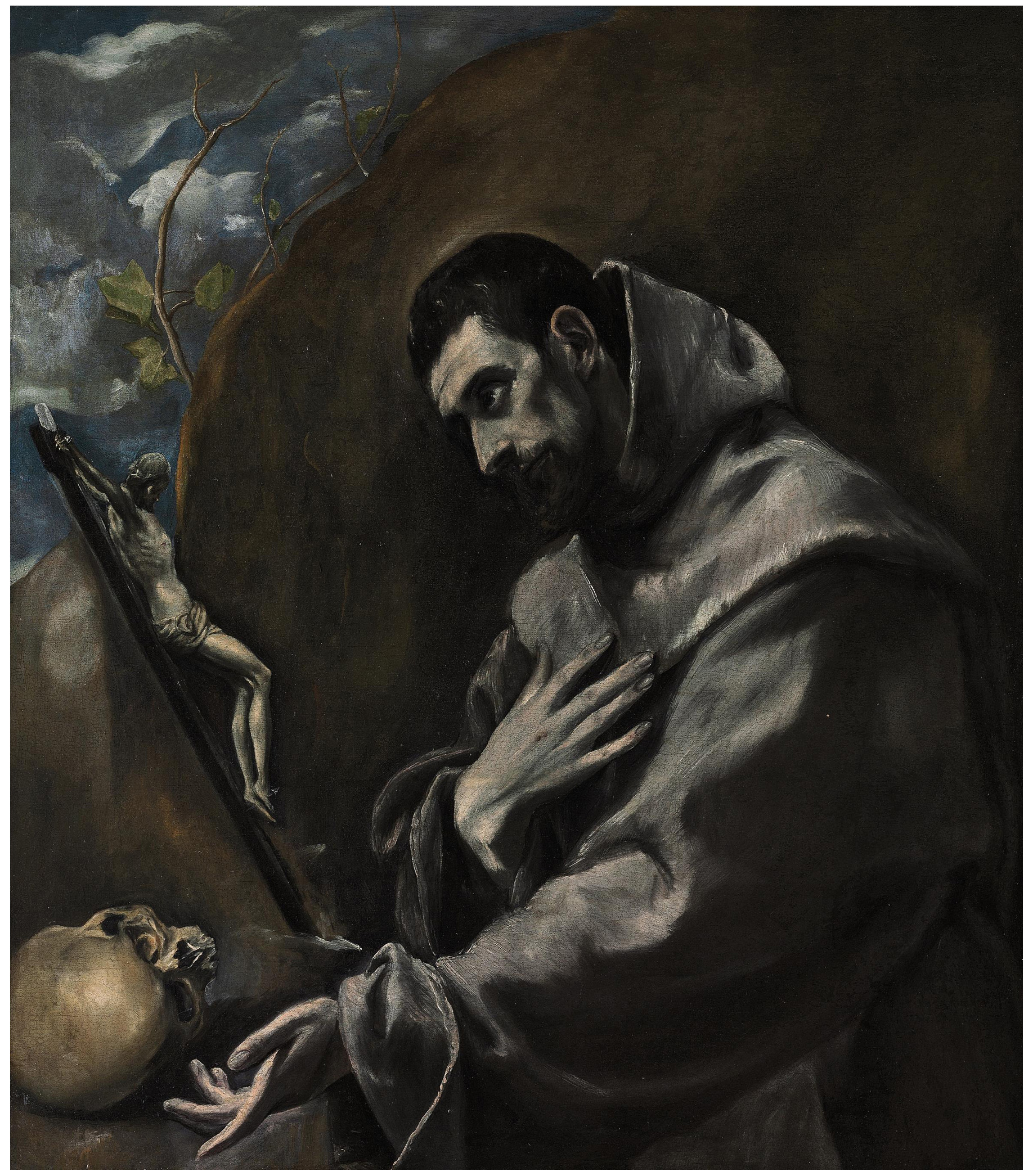 Saint Francis of Assisi in meditation 
