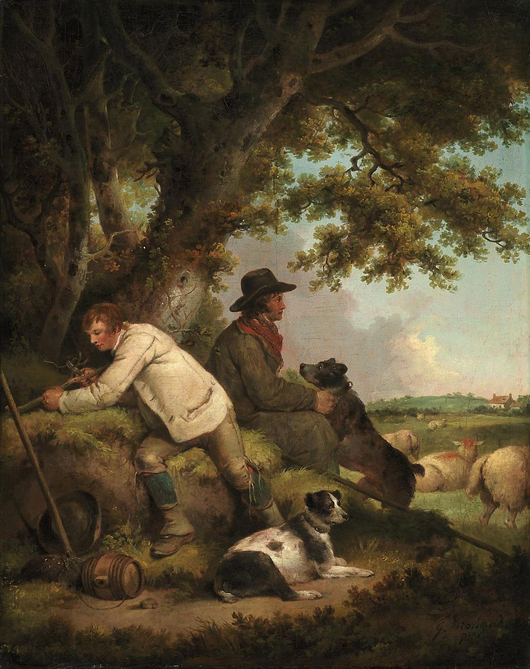 Morland (London ?17631804) , Shepherds reposing Christie's