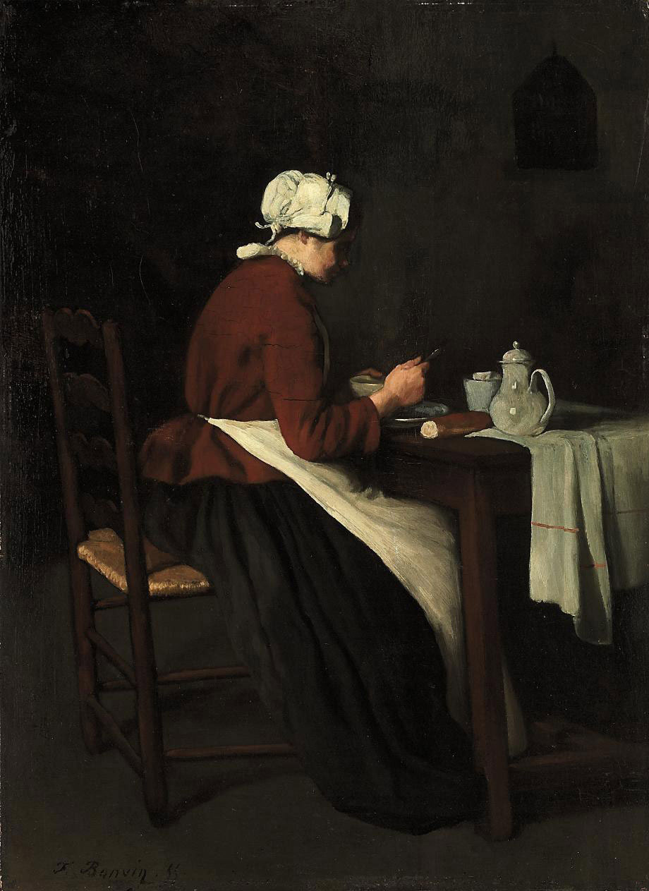 送料無料 フランソワ・ボンヴァン Franois Bonvin 銅版画1861年 美術品