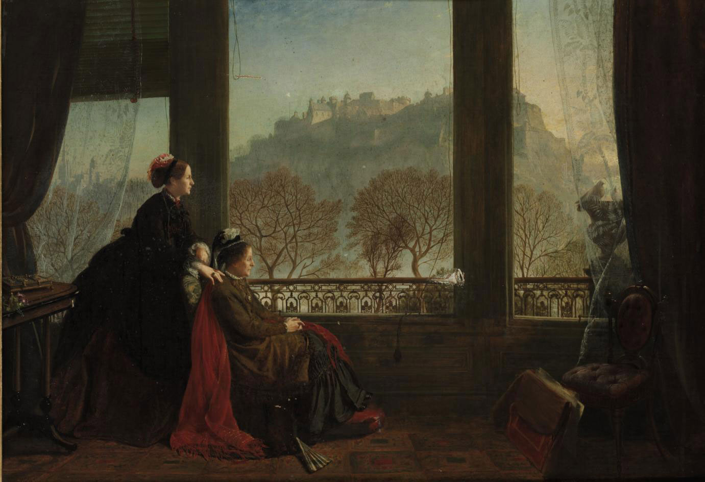 James Drummond, R.S.A. (1816-1877) | Portrait of the Baroness Burdett Coutts  and her companion Mrs Brown, Edinburgh, 1874 | Paintings, oil | Christie's