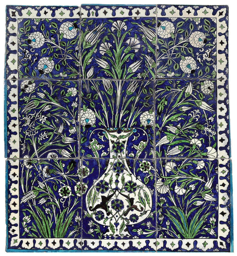 A FINE DAMASCUS TILE PANEL , OTTOMAN SYRIA, LATE 16TH CENTURY | Christie's