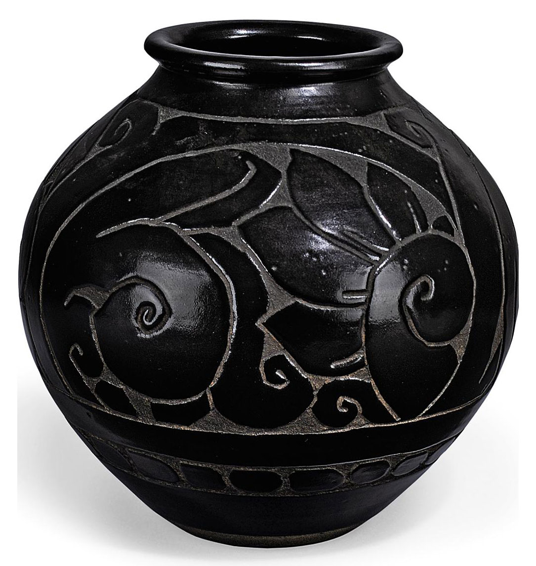 AN EMILE LENOBLE EARTHENWARE VASE , CIRCA 1930 Christie's