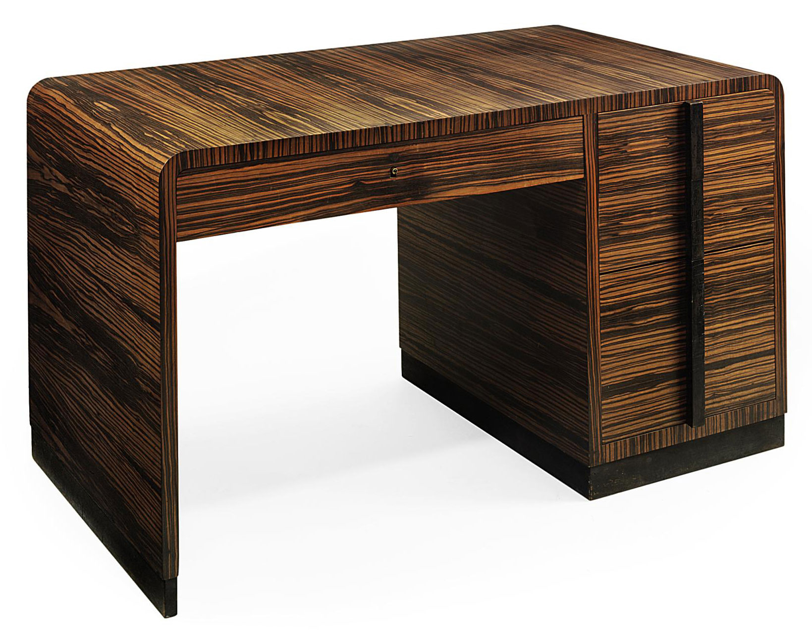 AN ART DECO MACASSAR EBONY VENEERED DESK , 20TH CENTURY Christie's