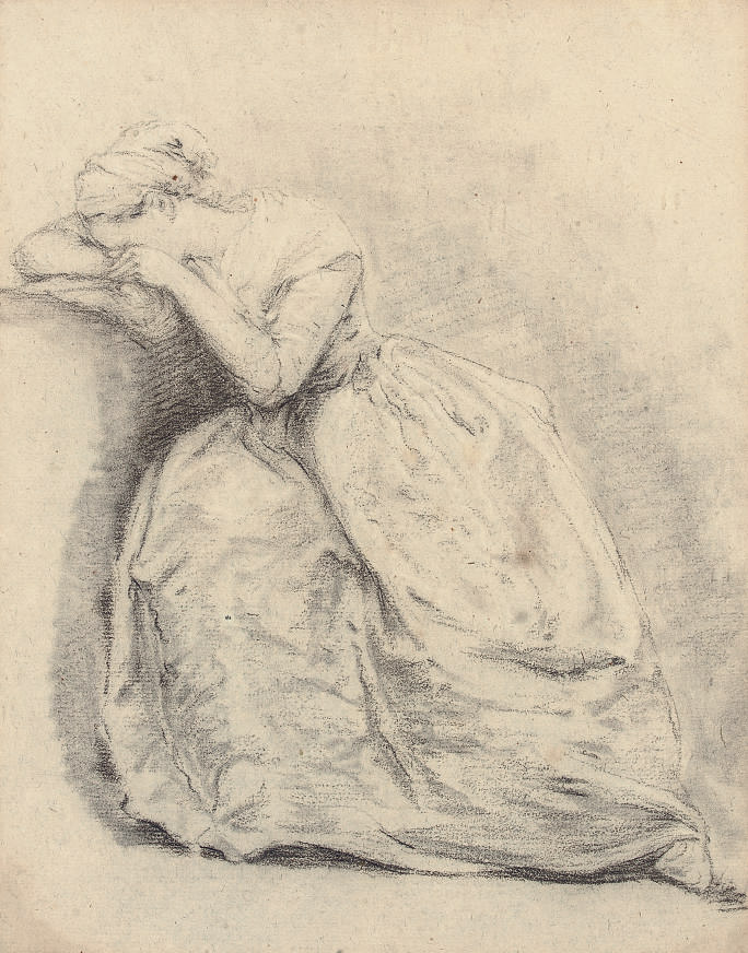 Attributed To Marie Louise Elisabeth Vigee Lebrun 1755 1842 Study Of A Woman Weeping 19th Century Drawings Watercolors Christie S