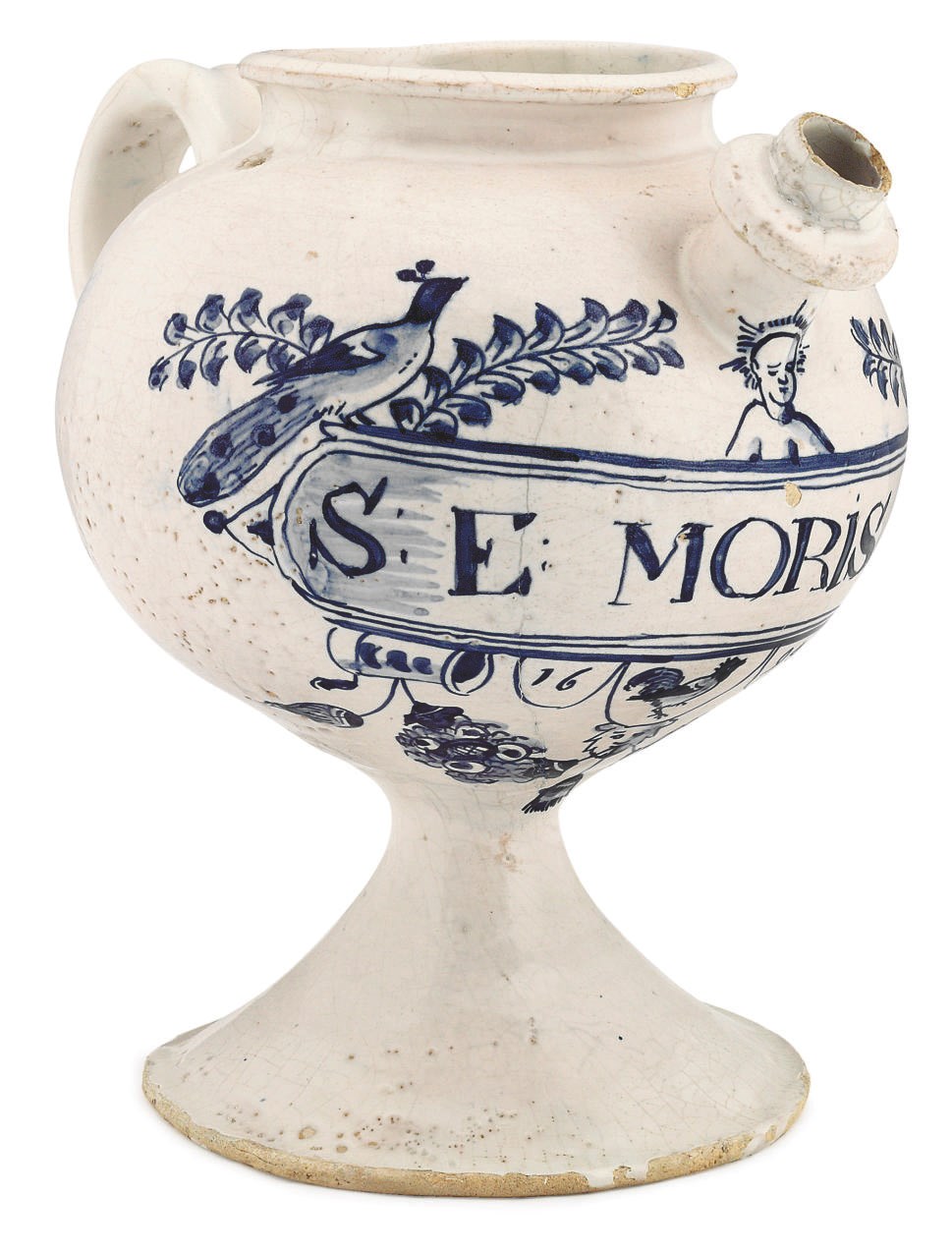 A LONDON DELFT DATED BLUE AND WHITE DRUGJAR , 1694 Christie's