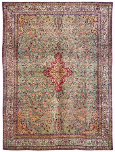 A SILK KASHAN CARPET , CENTRAL PERSIA, CIRCA 1900 | Christie's