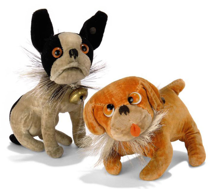 A STEIFF VELVET PIP, (6408,0), standing, pink, orange, black and