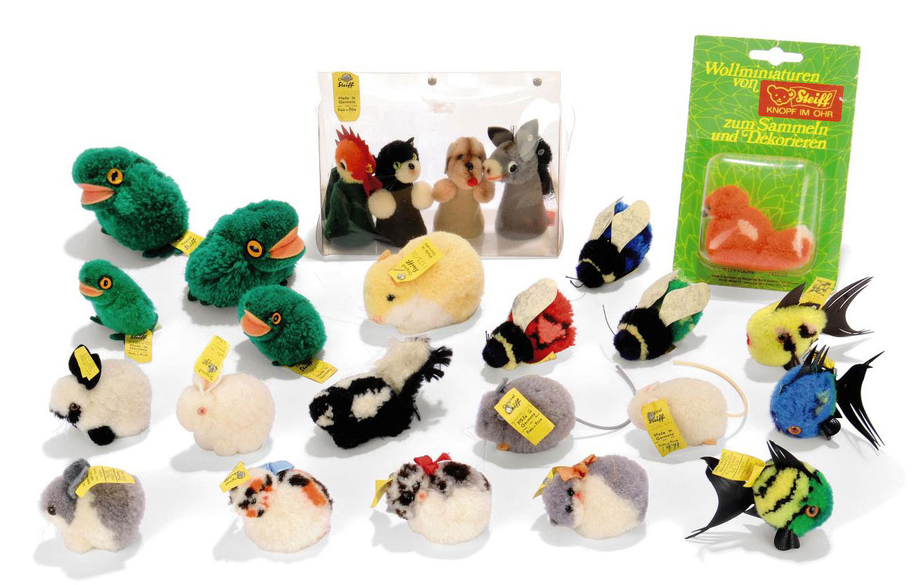 steiff pom pom animals