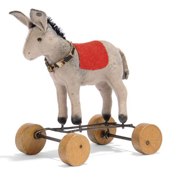 steiff donkey on wheels