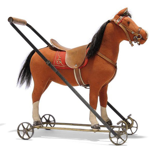 steiff horse on wheels
