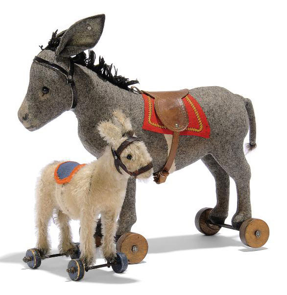 steiff donkey on wheels price