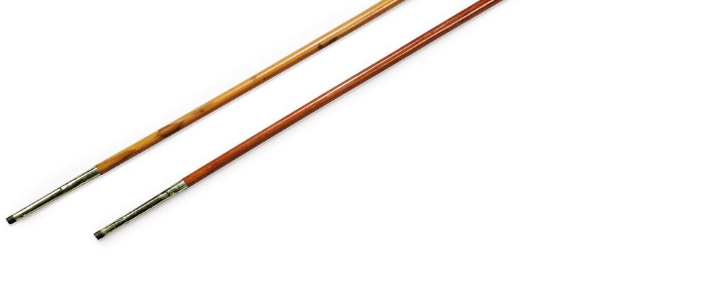a pair of english footman s malacca canes
