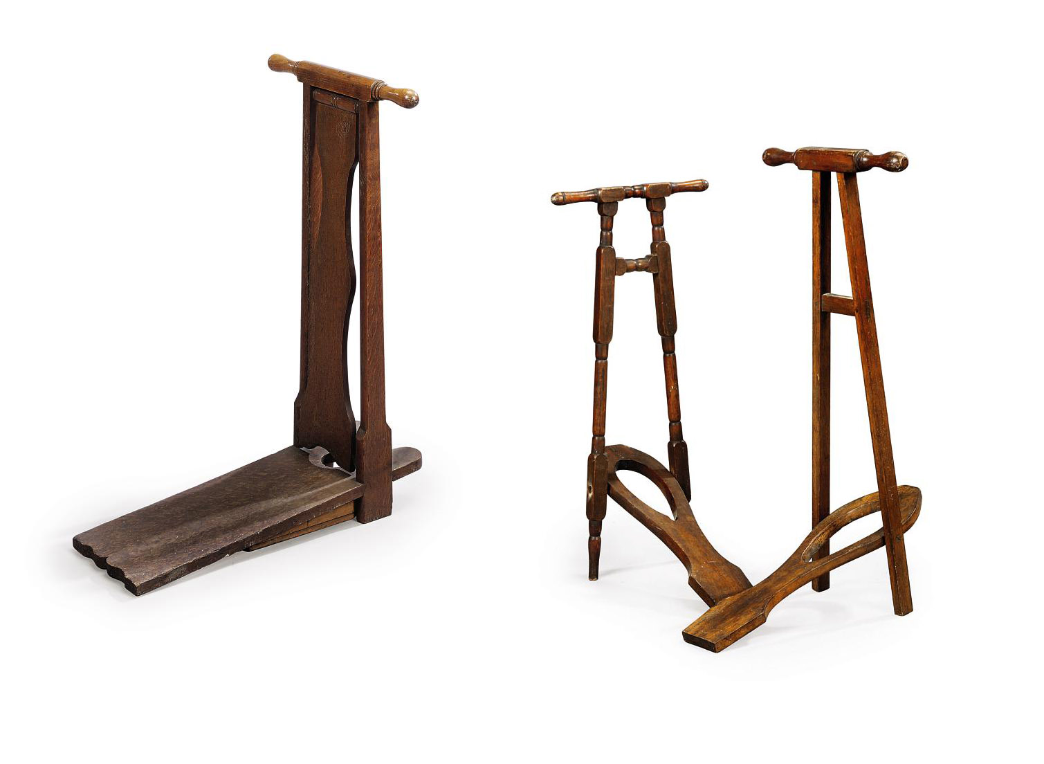 THREE VICTORIAN OAK AND MAHOGANY BOOT JACKS , CIRCA 18401860 Christie's