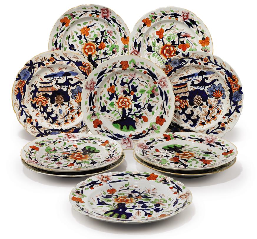 TEN ENGLISH PORCELAIN IMARI PLATES , CIRCA 1825 Christie's