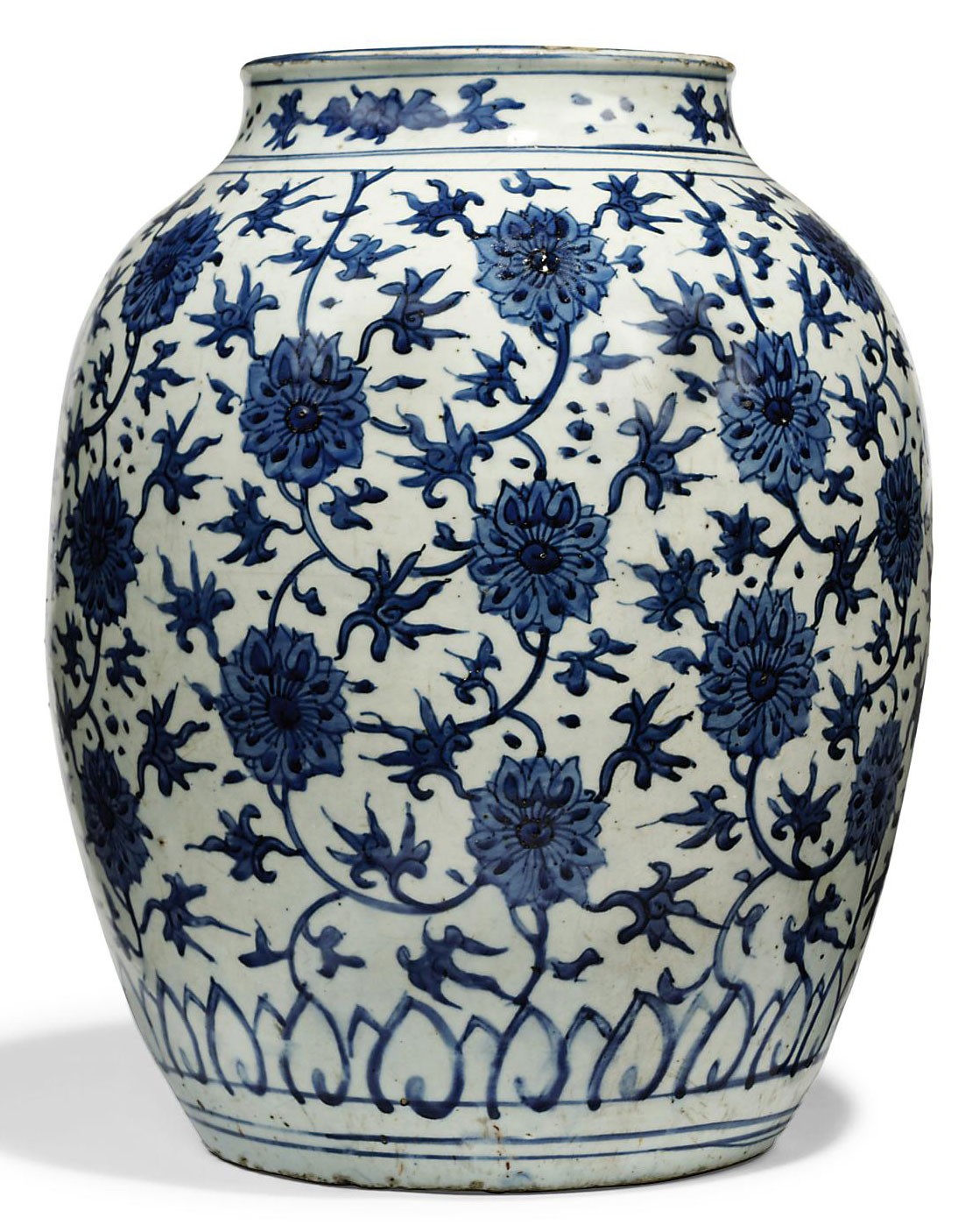 A CHINESE BLUE AND WHITE LOTUS JAR , MING DYNASTY (13681644) Christie's