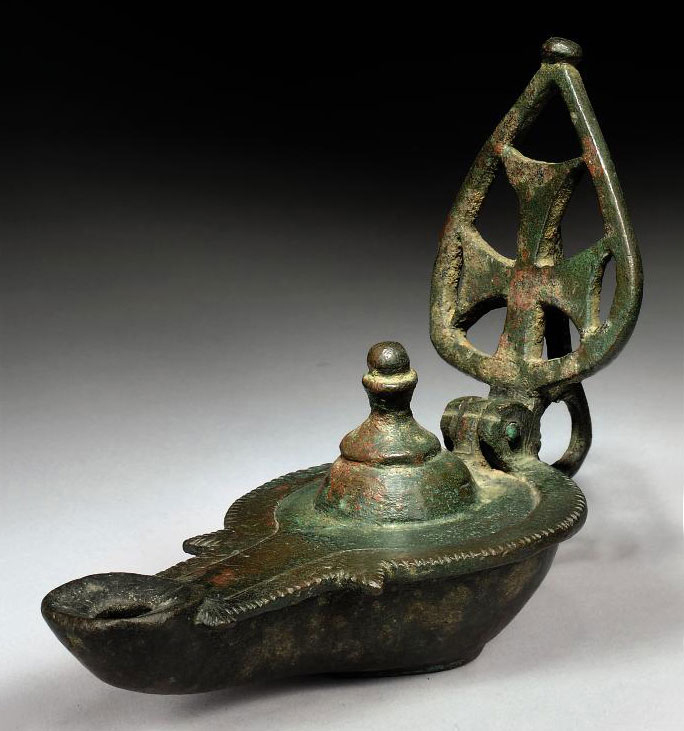 A BYZANTINE BRONZE OIL LAMP , CIRCA 5TH6TH CENTURY A.D. Christie's