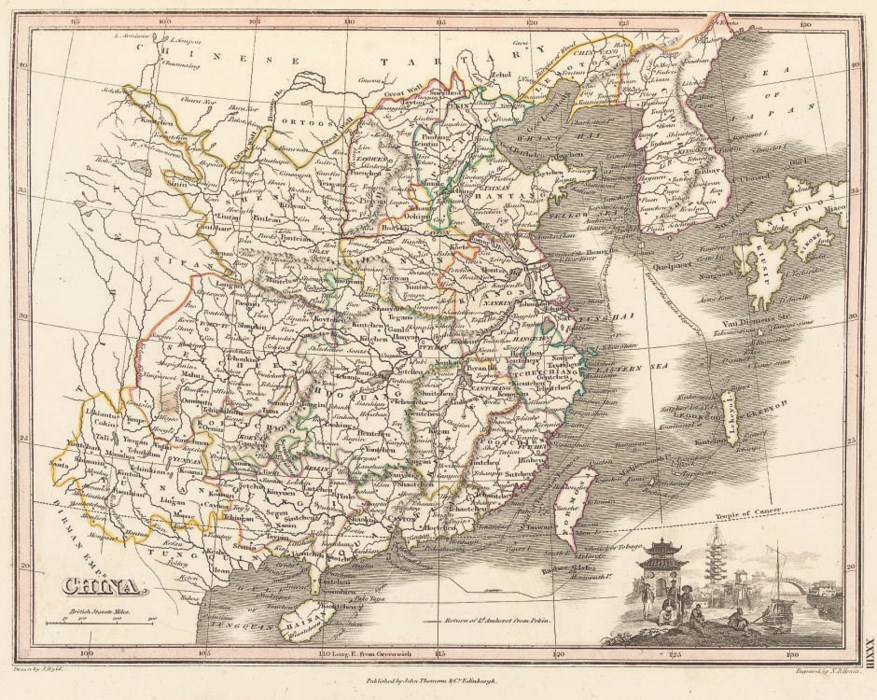 Карта китая 1735 года