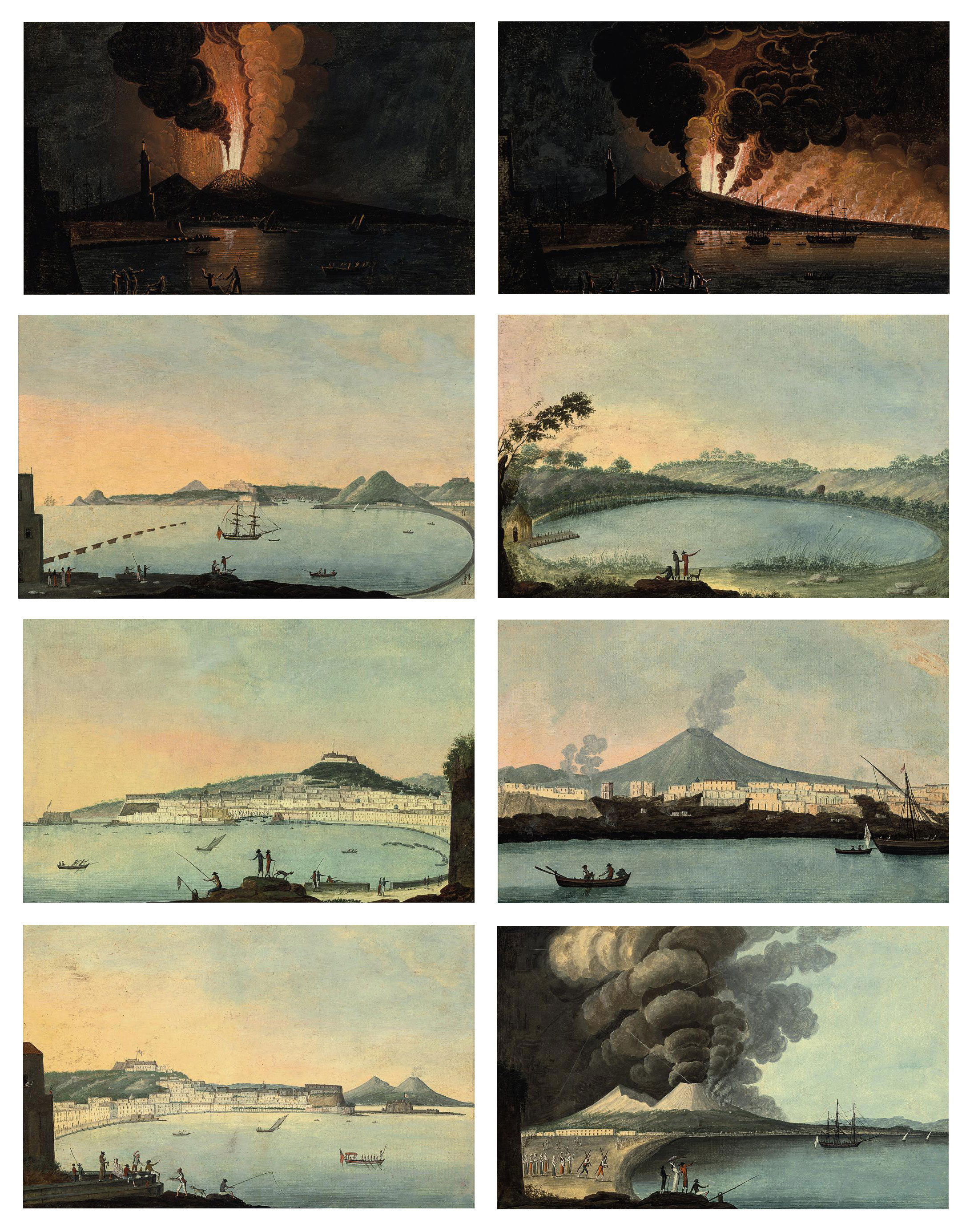 Neapolitan school, late 18th century, Views of Vesuvius, sold for £12,500 on 29 October 2010 at Christie's in London