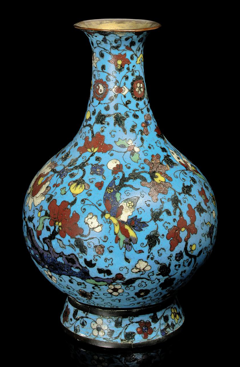 A CLOISONNÉ ENAMEL BOTTLE VASE , 16TH/17TH CENTURY Christie's