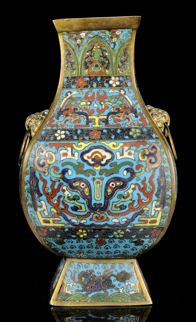 A CLOISONNÉ ENAMEL AND GILT BRONZE HU VASE , 17TH CENTURY Christie's