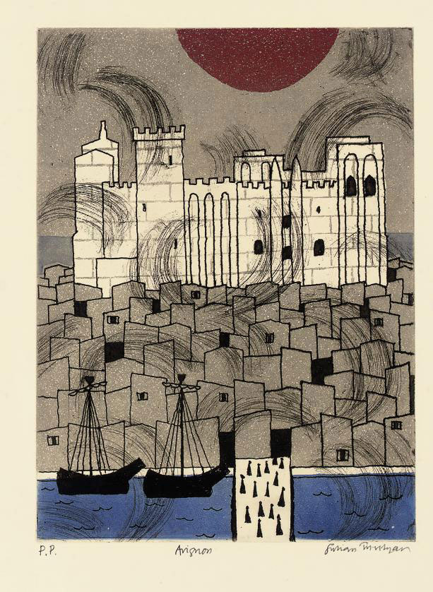 絵画 Julian Trevelyan Aigues Mortes jx-608.jpg