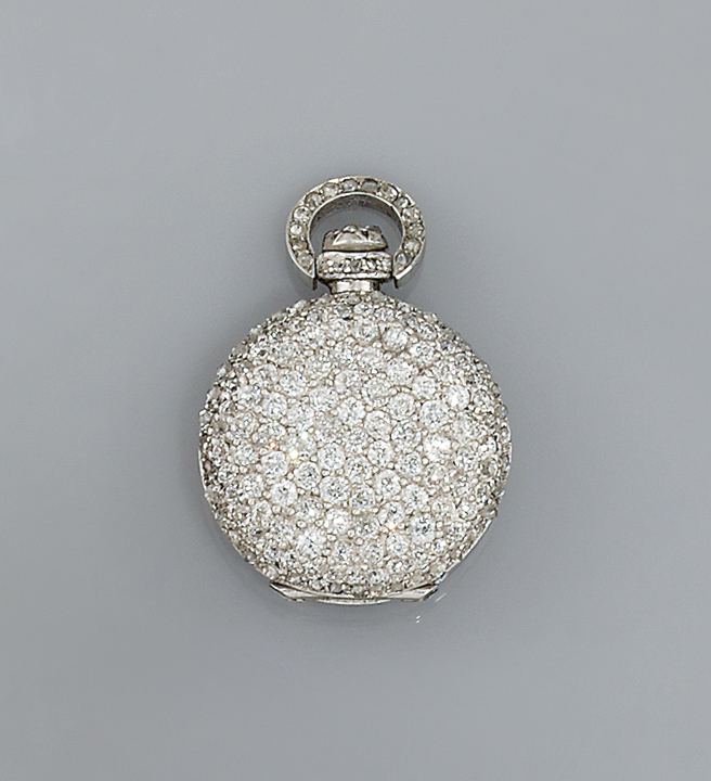 An early 20th century gold and diamond pocket watch by Bulova