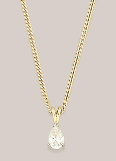 Single stone diamond necklace clearance