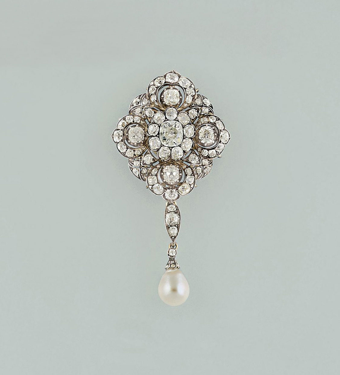 A Victorian diamond and pearl pendant Christie's