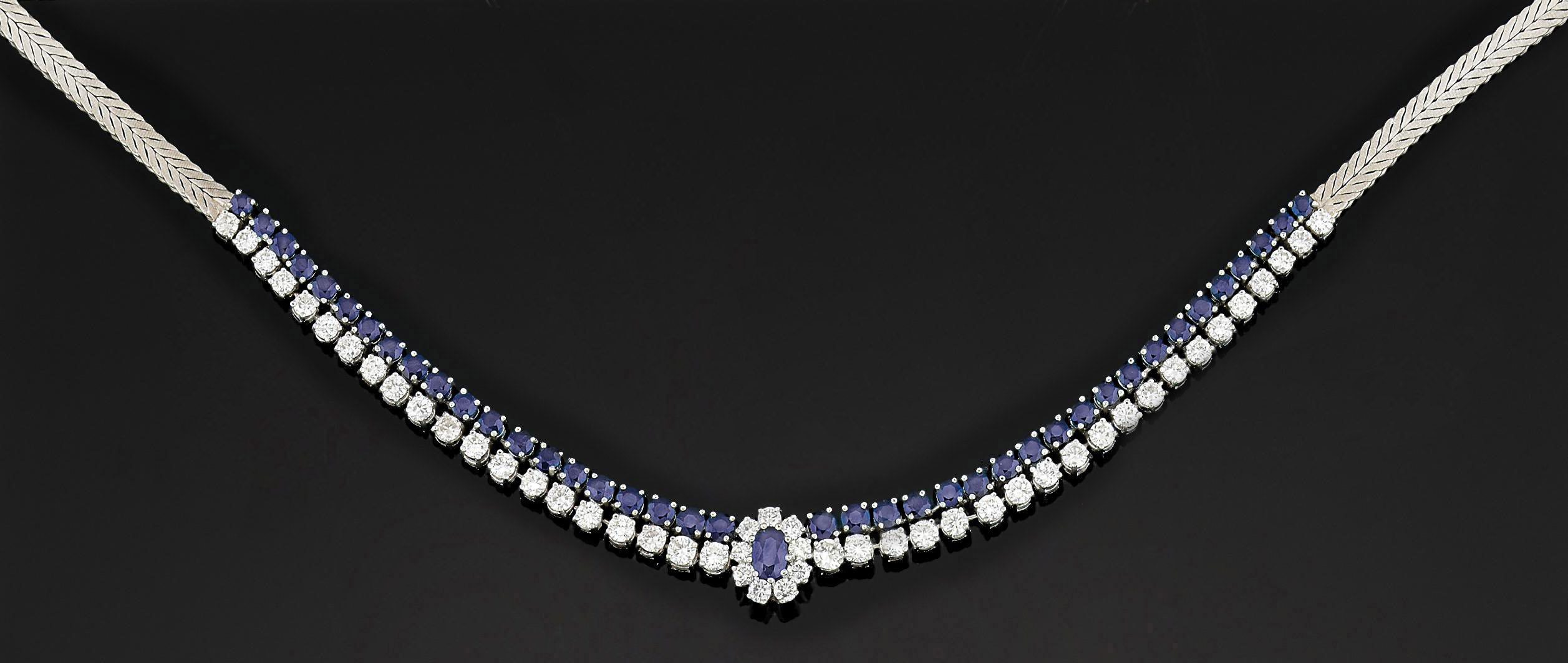 sapphire and diamond necklace