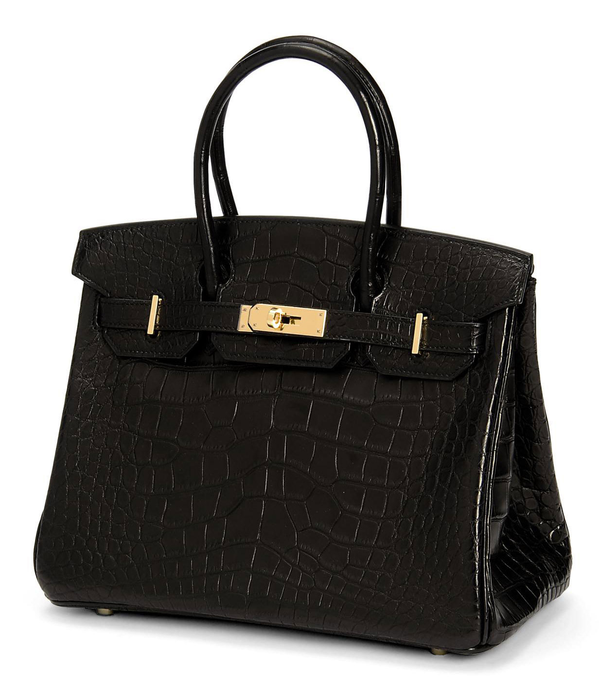 A BLACK MATT ALLIGATOR  BIRKIN BAG  HERM S  2007 
