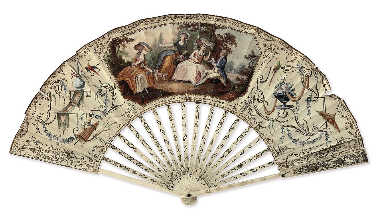 A CHICKEN SKIN FAN , CIRCA 1780 Christie's