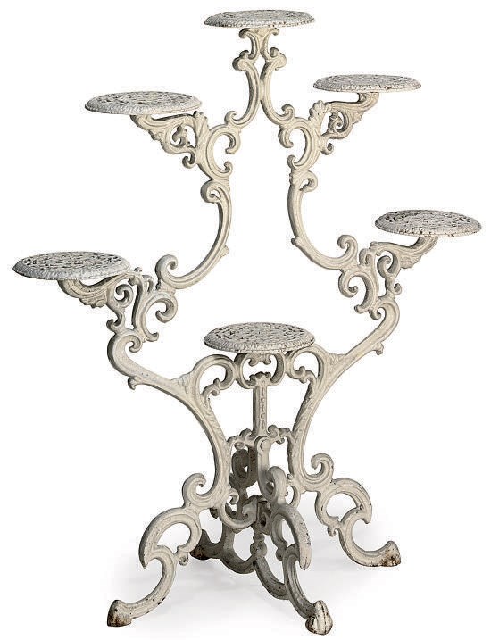 A VICTORIAN PAINTED CASTIRON PLANT STAND