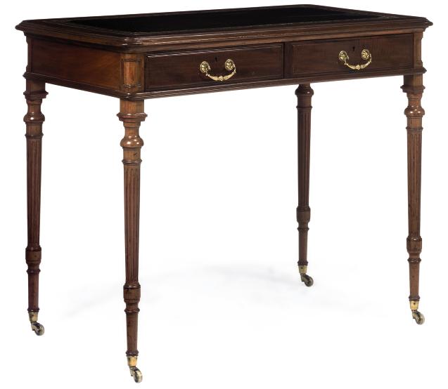 A LATE VICTORIAN MAHOGANY WRITING TABLE , BY GILLOWS, LATE ...