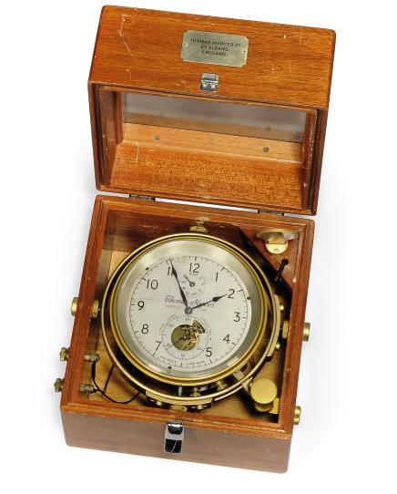 A MAHOGANY TWO DAY SIDERIAL TIME MARINE CHRONOMETER THOMAS