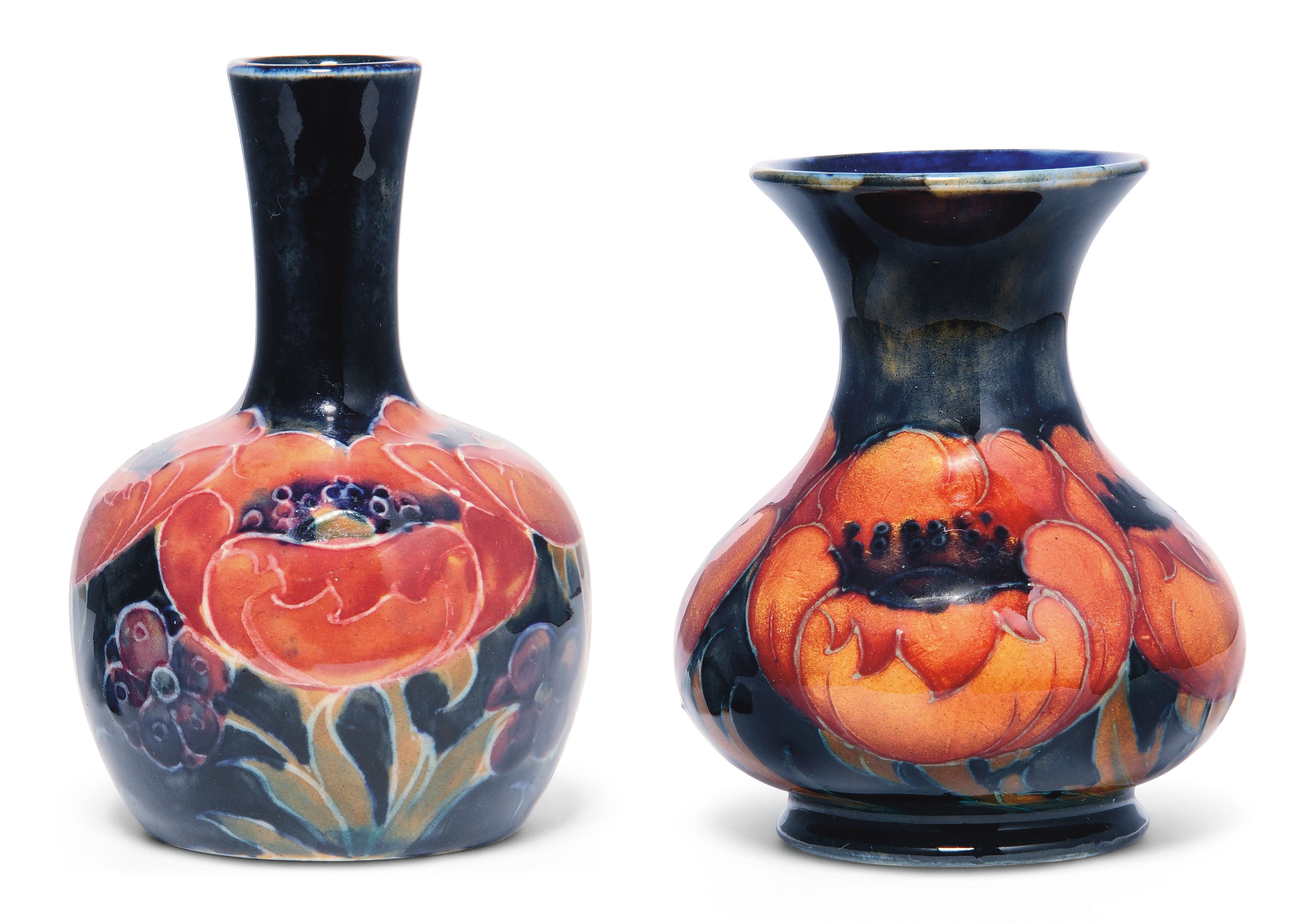 Two Moorcroft Miniature Big Poppy Vases Christie's