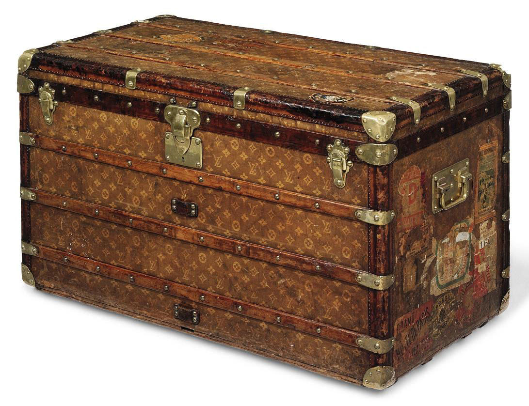 A HIGH TRUNK IN MONOGRAM CANVAS , LOUIS VUITTON, CIRCA 1896 | Christie&#39;s