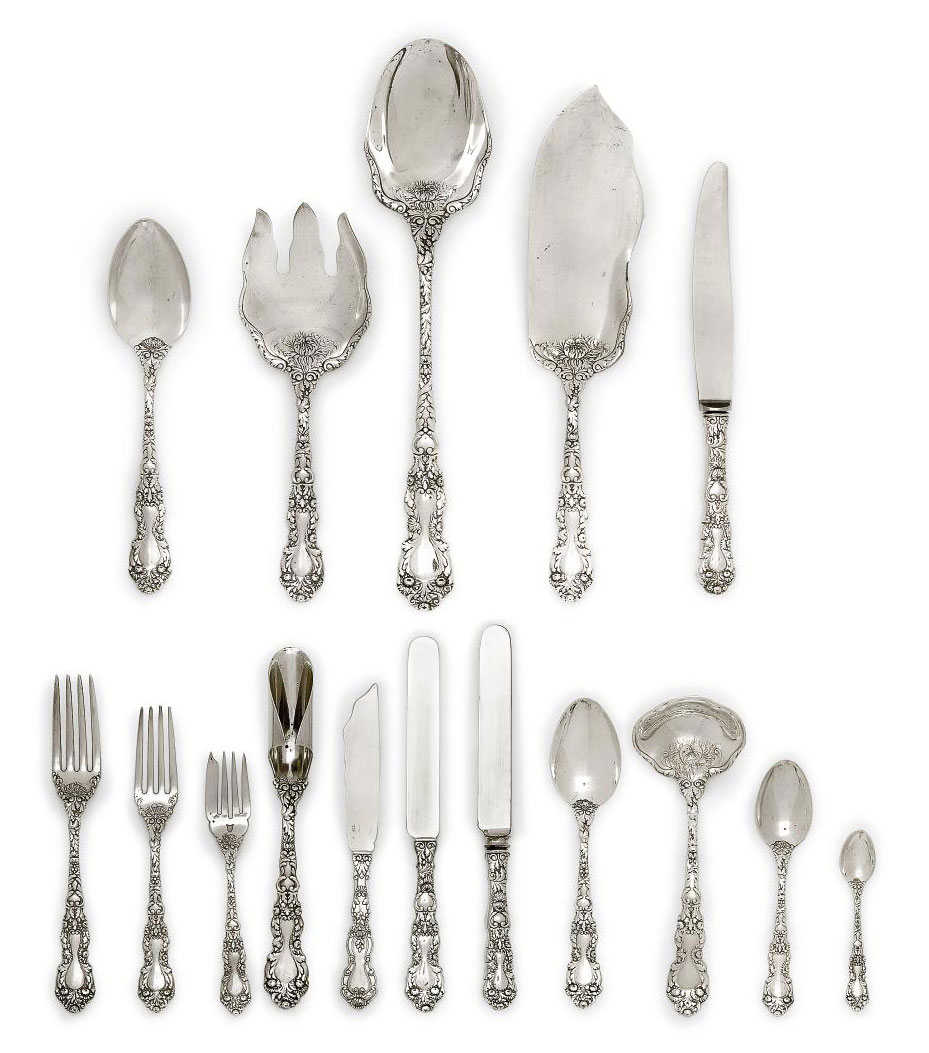 A TABLE SERVICE OF AMERICAN SILVER FLATWARE , MARK OF GORHAM & CO, 20TH CENTURY Christie's