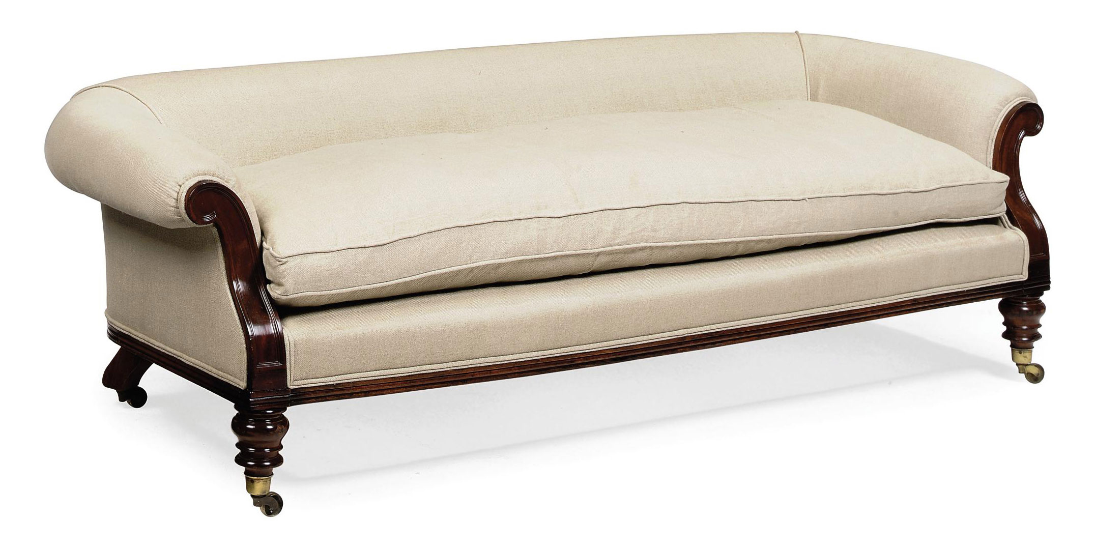 A LATE VICTORIAN MAHOGANY SOFA