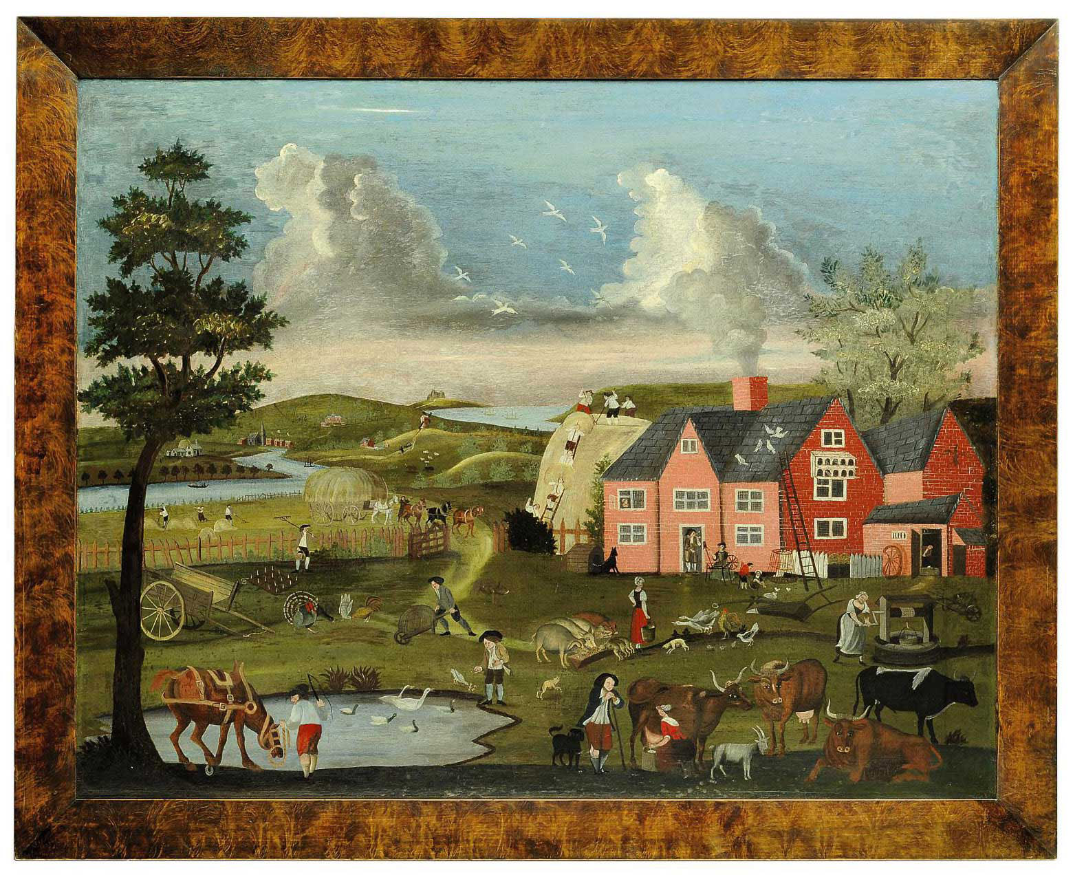 figures in a landscape painting