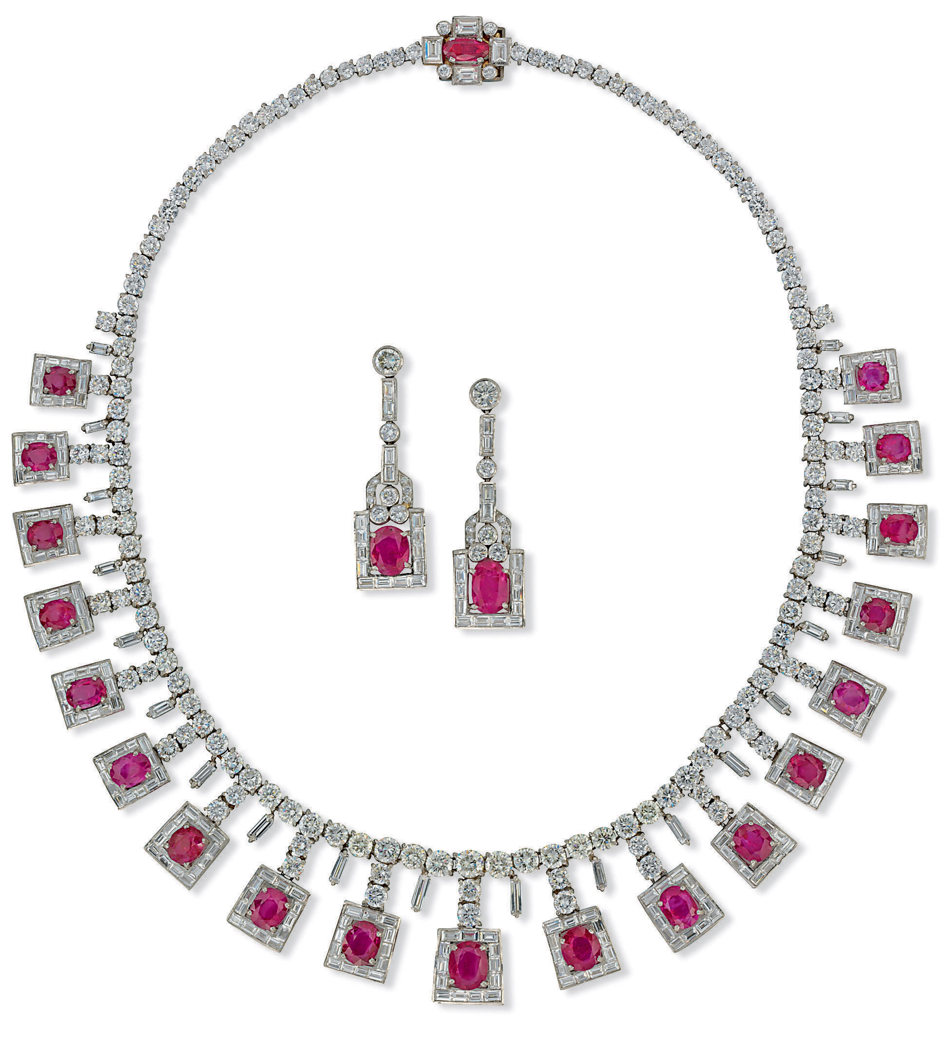 A RUBY AND DIAMOND SET | Christie's