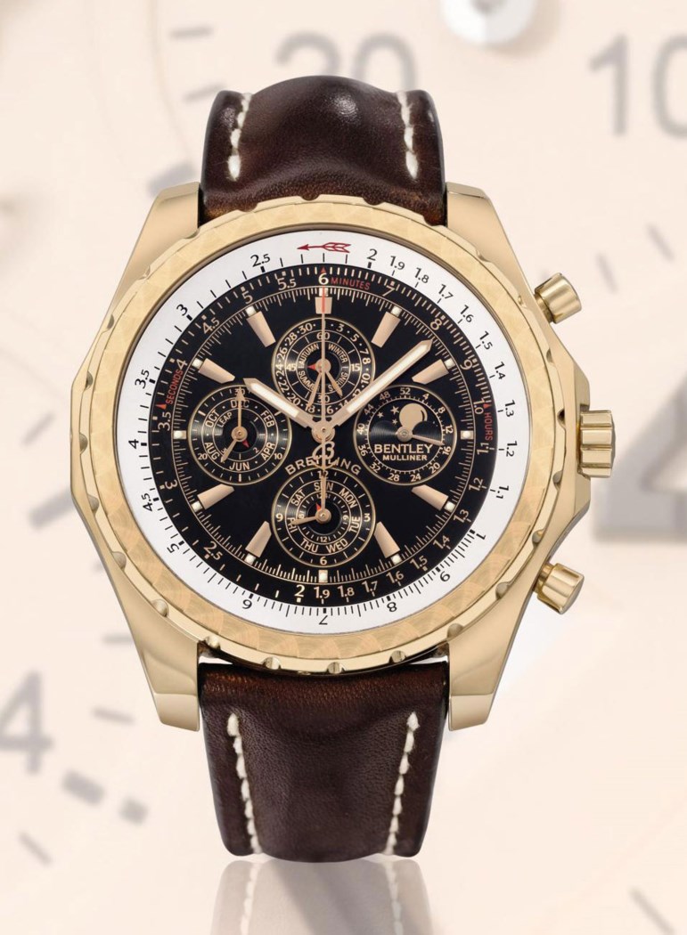 BREITLING, BREITLING FOR BENTLEY MULLINERPINK GOLD AUTOMATIC