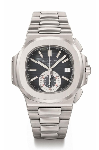 Patek Philippe. A fine stainless steel automatic chronograph wristwatch ...