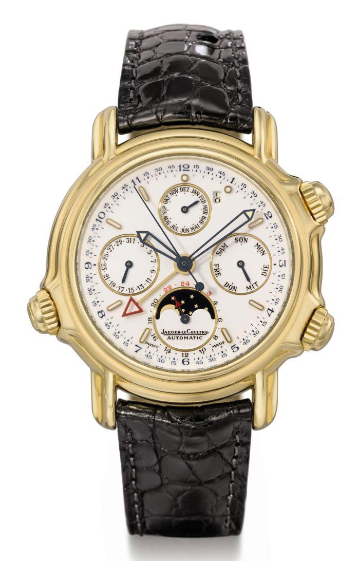 JaegerLeCoultre. An 18K gold automatic perpetual calendar wristwatch