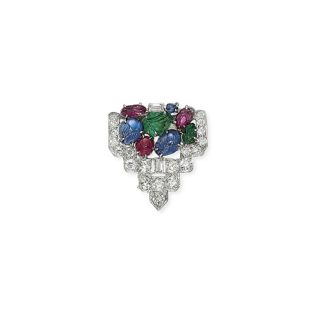 A MULTIGEM BROOCH Christie's
