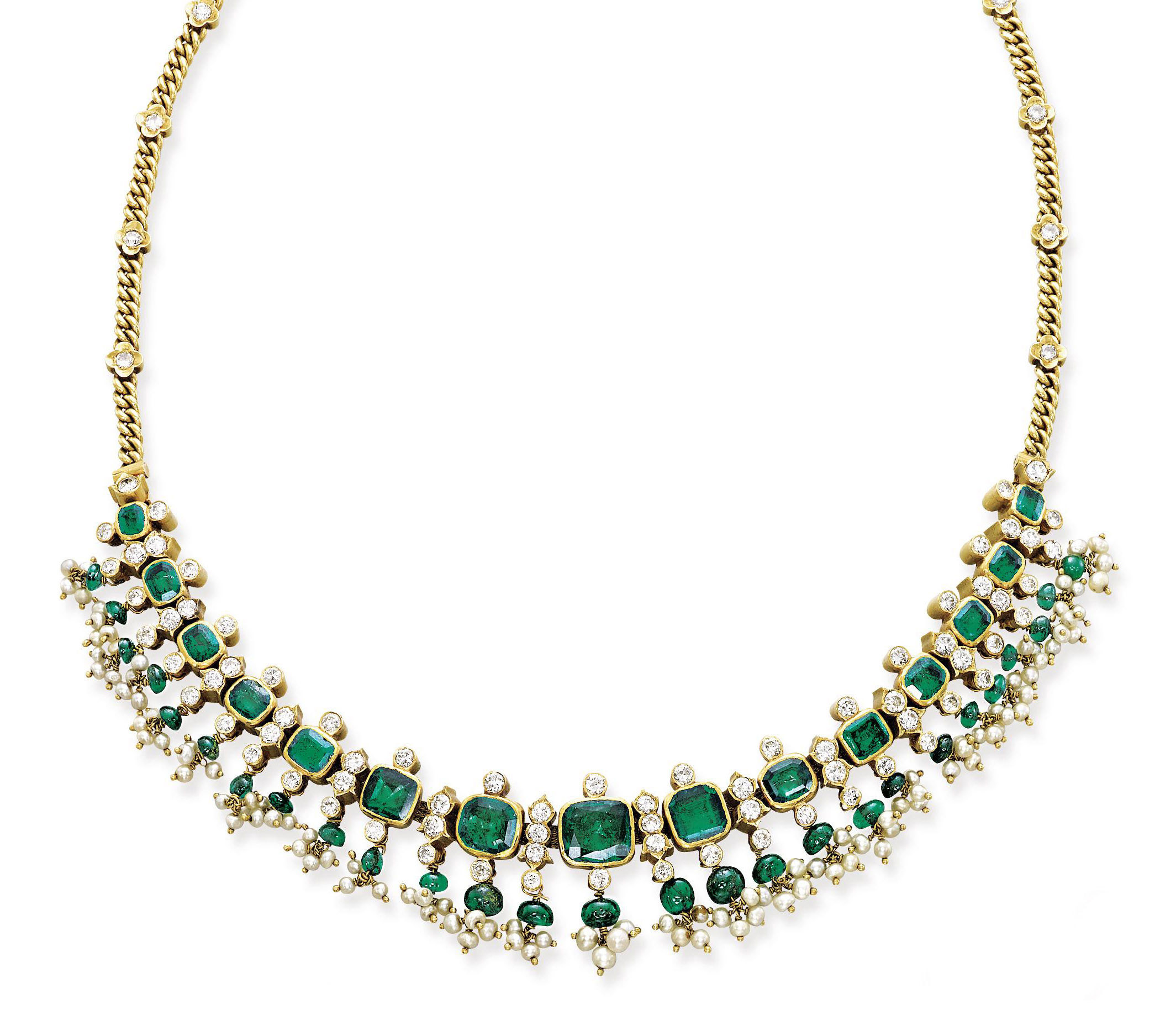 AN INDIAN EMERALD AND DIAMOND NECKLACE Christie's