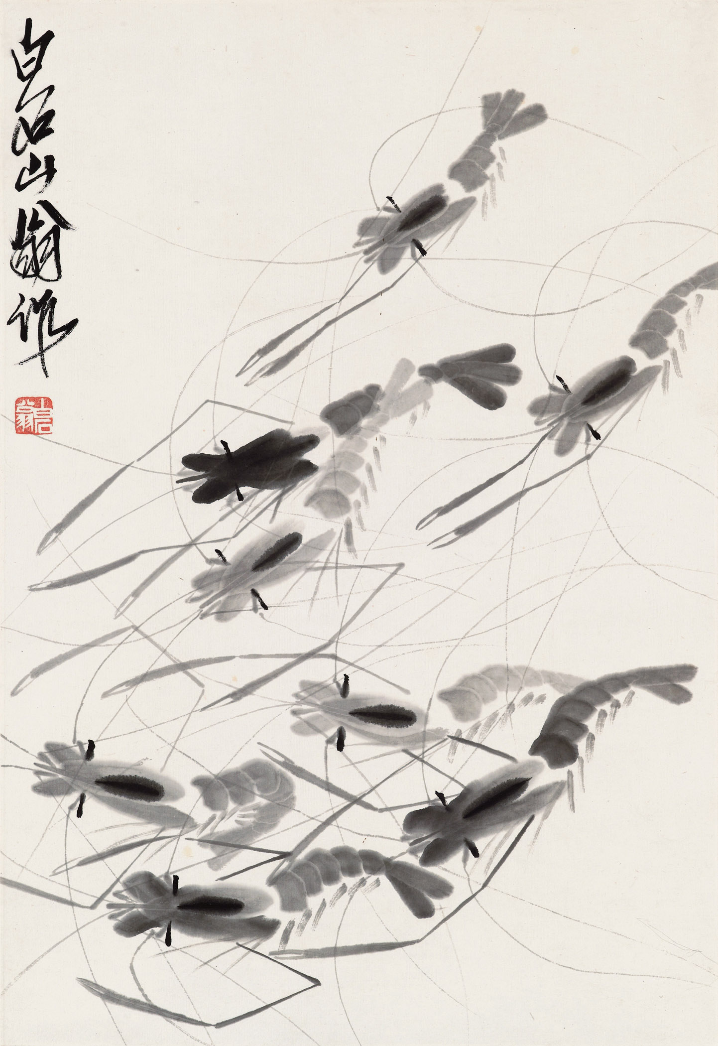 Ци байши картины креветки