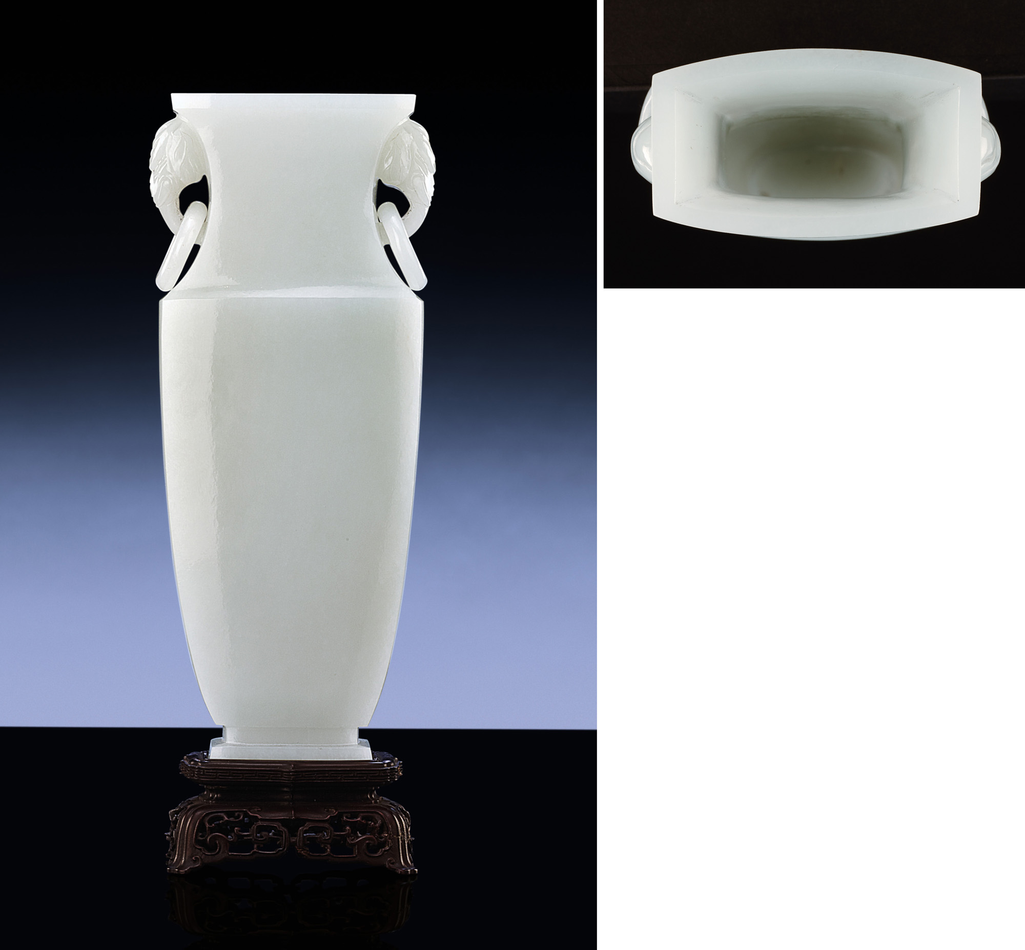 A FINE AND EXQUISITE WHITE JADE VASE Christie's
