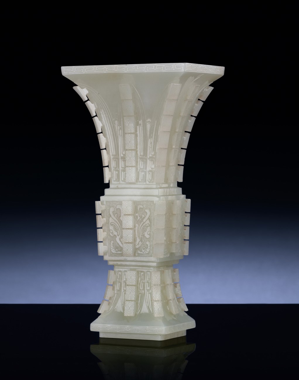 A WHITE JADE VASE, FANGGU