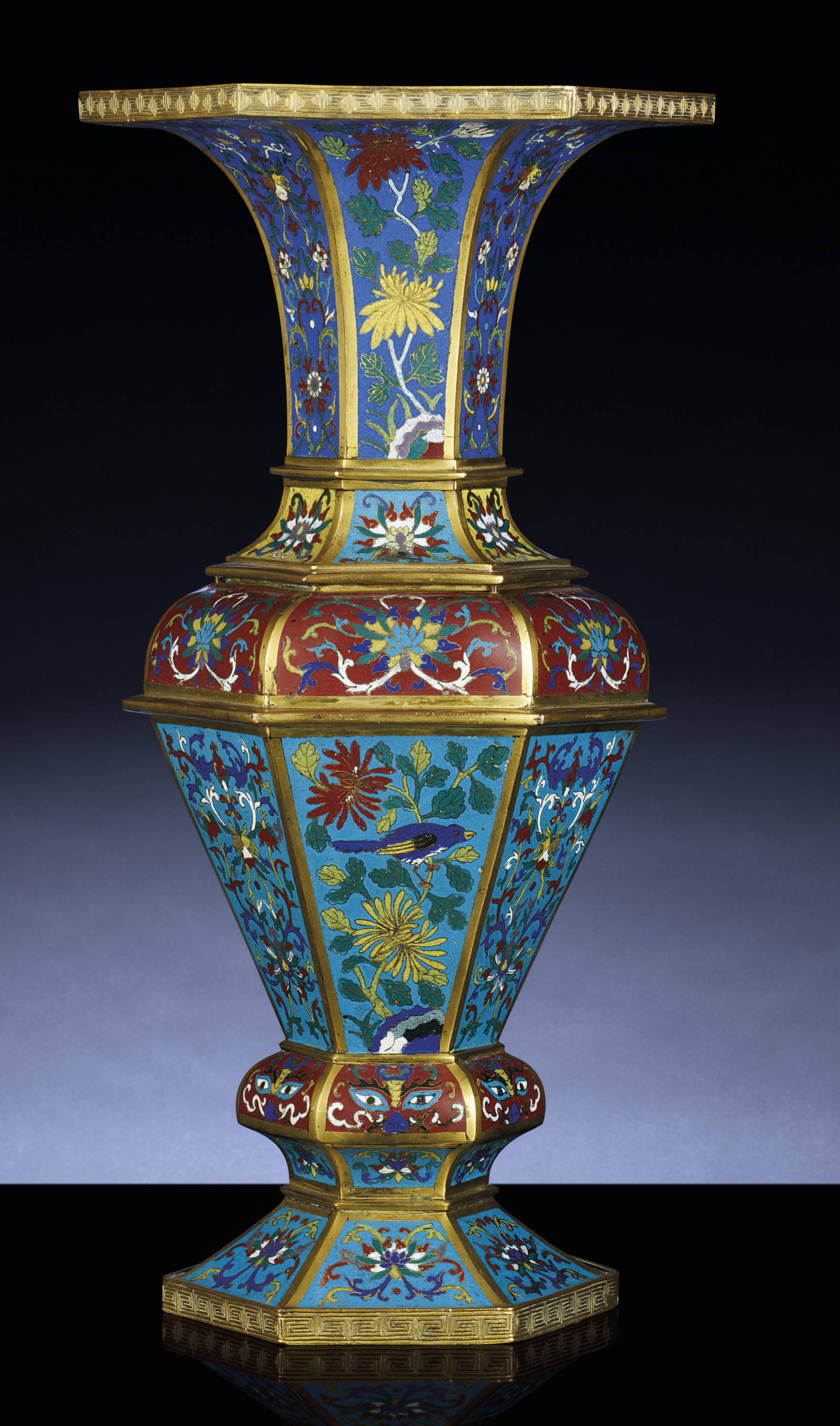 A LARGE CLOISONNE ENAMEL TEMPLE VASE Christie's