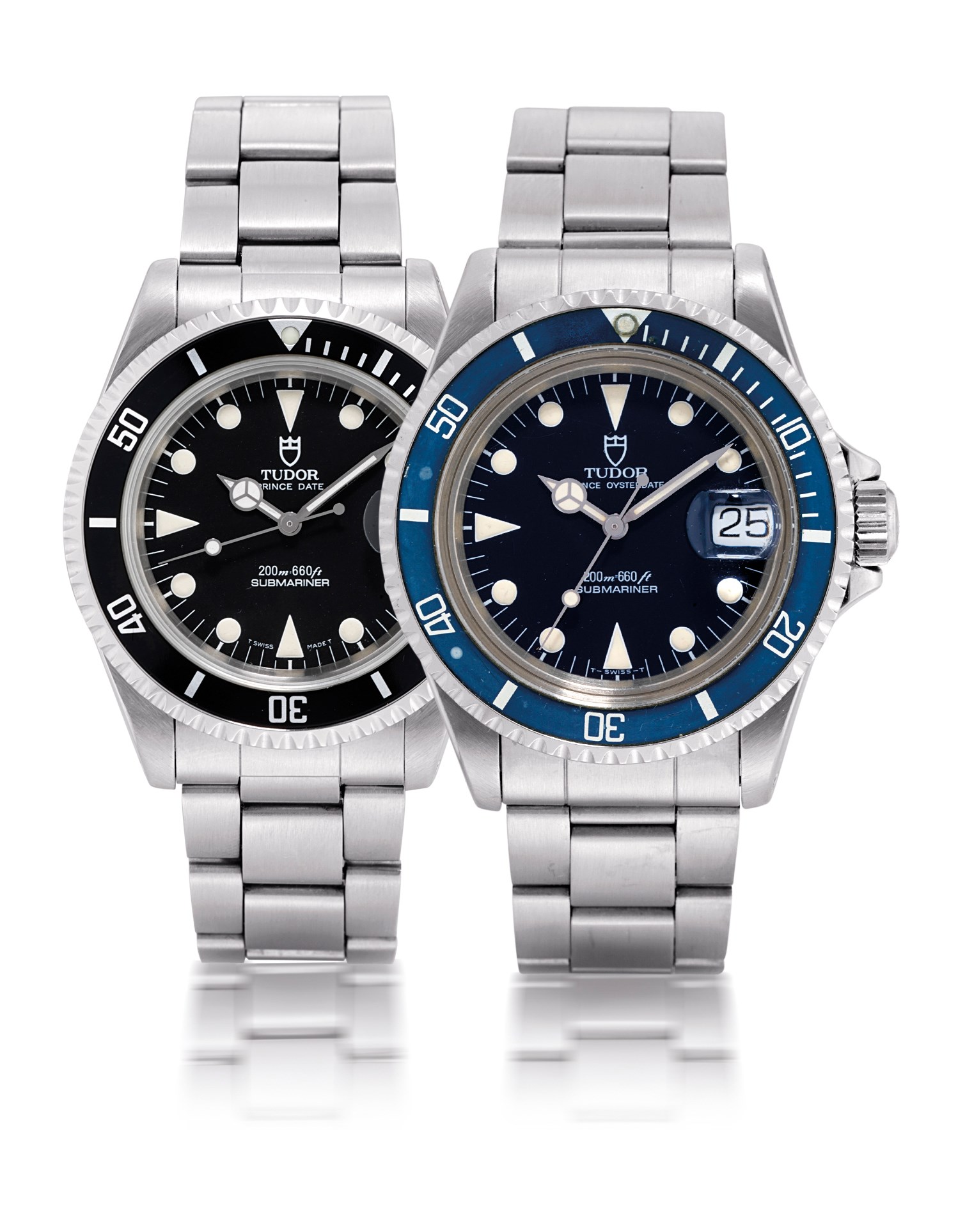 TUDOR, SUBMARINER, REF. 79090 REF. 79190 SET OF TWO STAINLESS STEEL